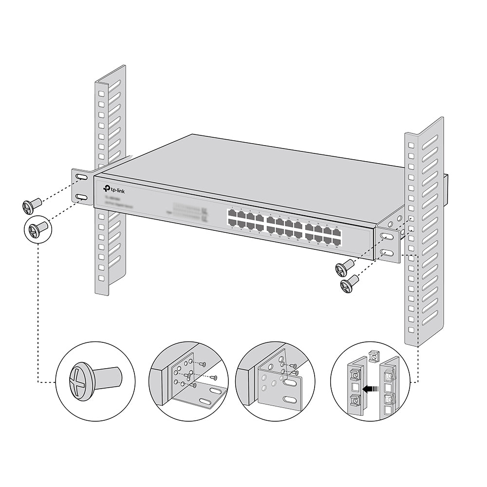 TP-Link Omada RackMount Kit-13 – Kit d'équerres de montage en baie pour switch 13 pouces