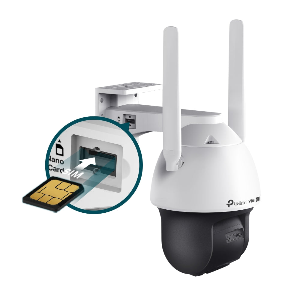 TP-Link VIGI C540-4G – Caméra motorisée Pan/Tilt IP 4 MP 4G couleur jour/nuit, objectif 4 mm