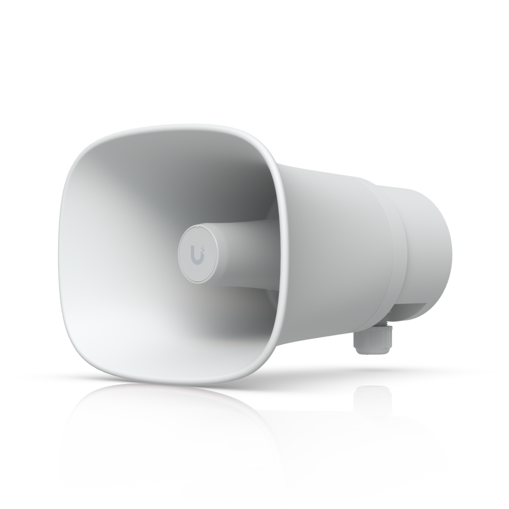 Ubiquiti UniFi Protect UP-AI-Horn-Speaker-W – Haut-parleur à pavillon extérieur PoE 120 dB (blanc)