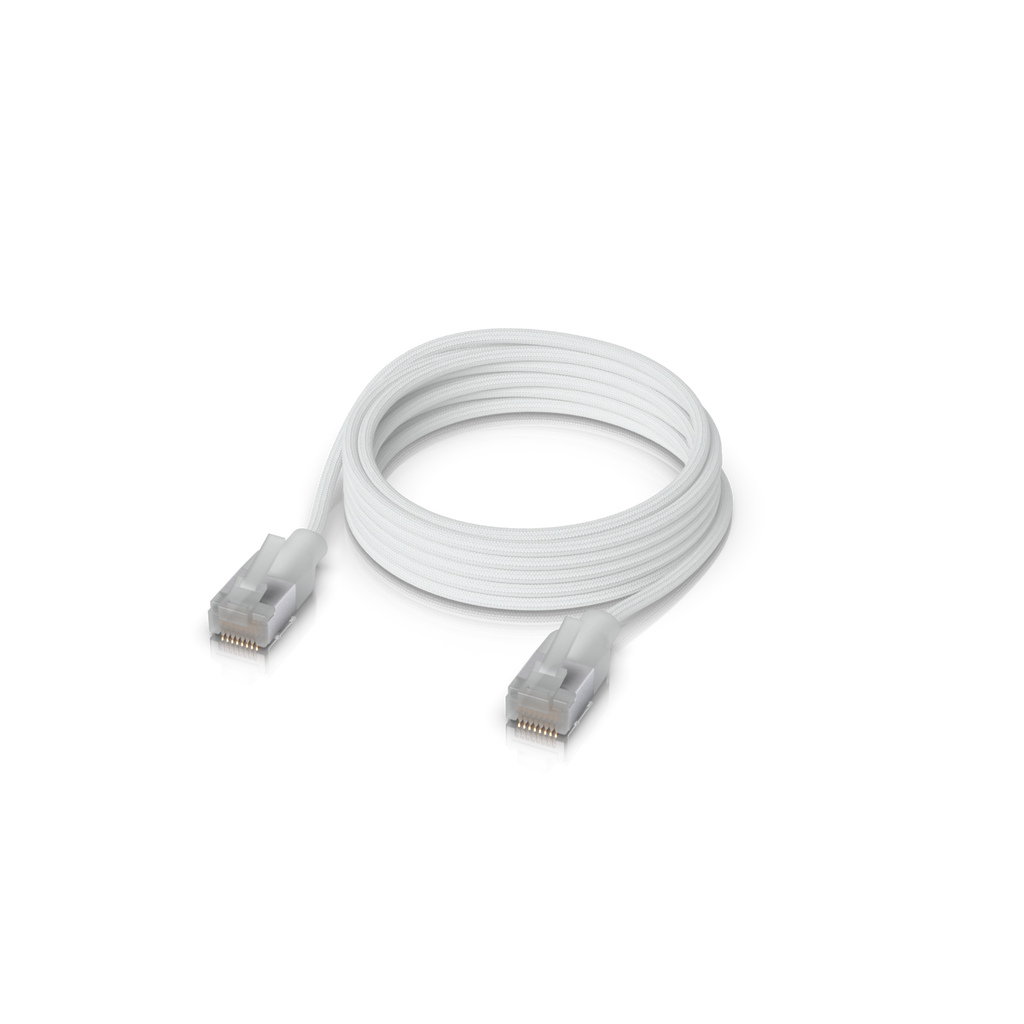 Ubiquiti UniFi UACC-Cable-Patch-EL-C6A-2M-W-24 – Cordon de brassage premium tressé Cat6A (2 m, lot de 24)