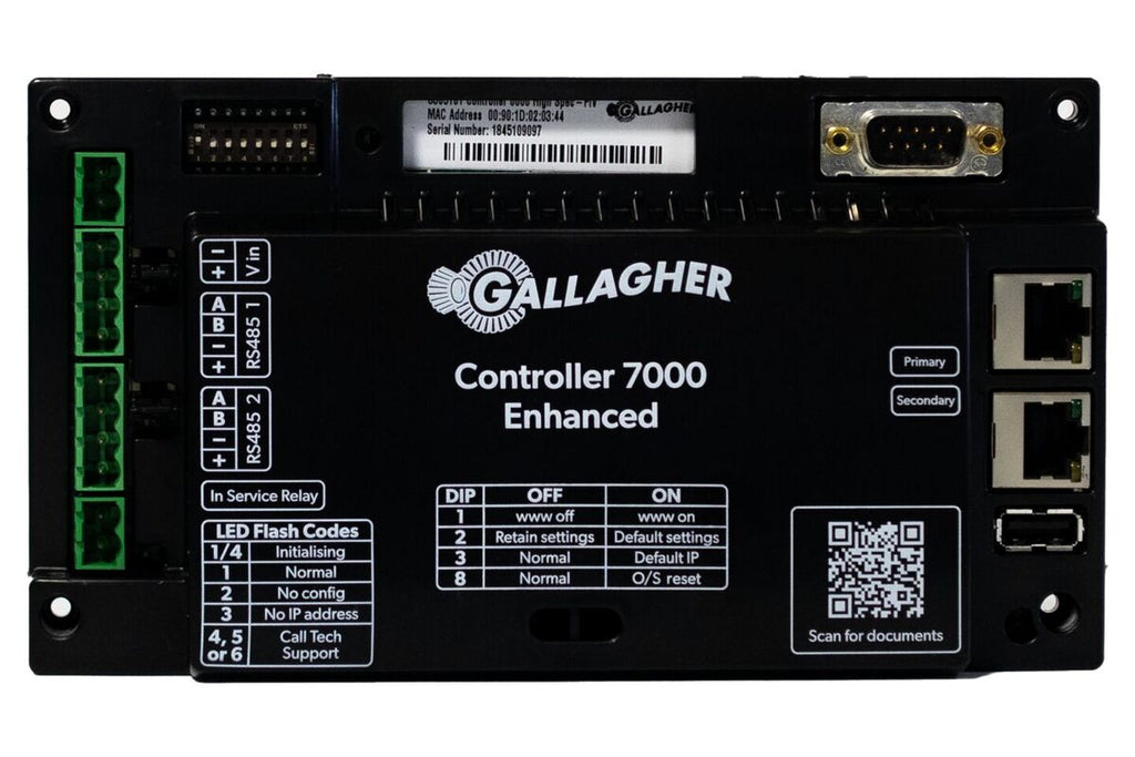 Gallagher Controller 7000 C400101 – Contrôleur IP 10 portes Enhanced, double Ethernet Gigabit