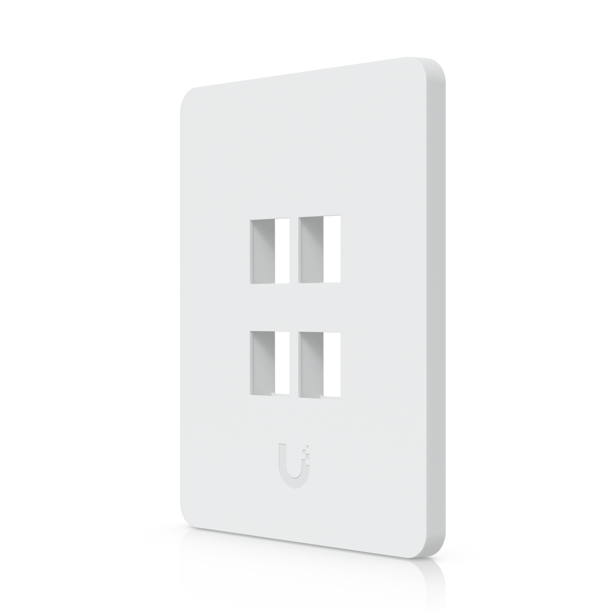 Ubiquiti UniFi UACC-WP-Keystone-V-4P – Plaque murale keystone peignable (lot de 4, verticale, 4 ports)