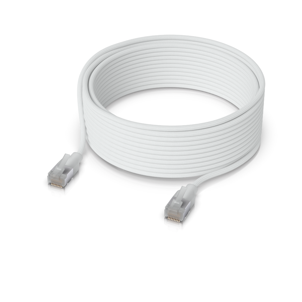 Ubiquiti UniFi UACC-Cable-Patch-EL-C6A-8M-W – Cordon de brassage premium tressé Cat6A (8 m)