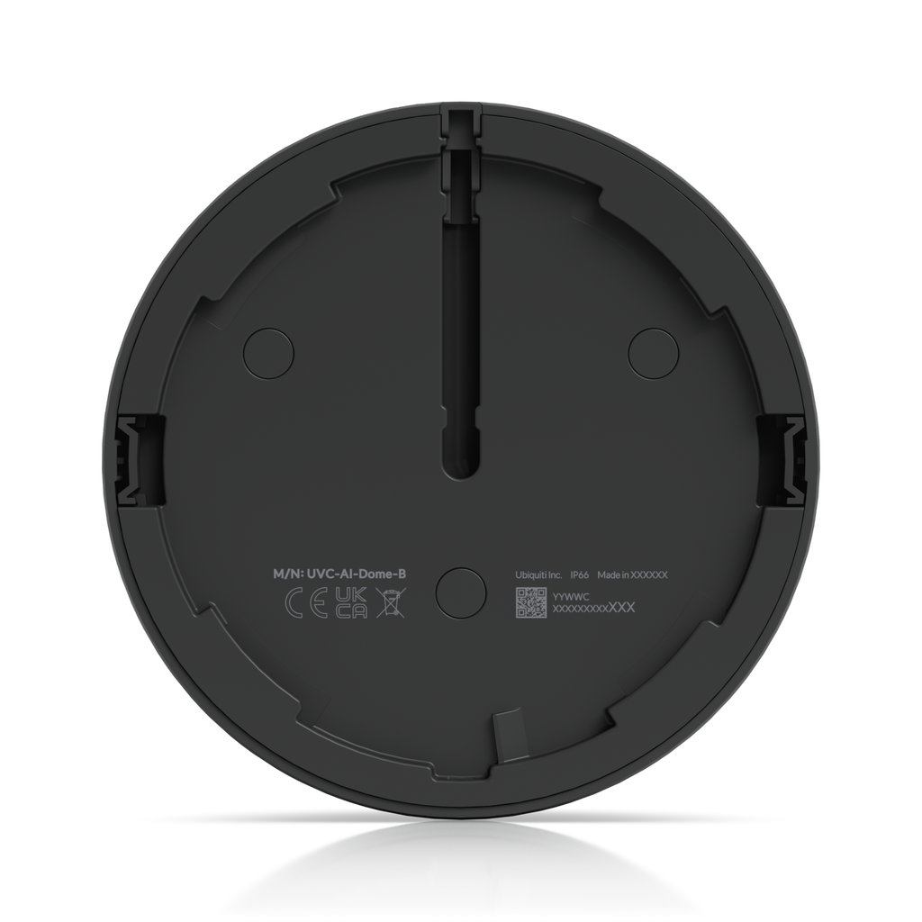 Ubiquiti UniFi Protect UVC-AI-Dome-B – Caméra dôme 4K IA anti-vandale, IR 40 m, PoE (noir)