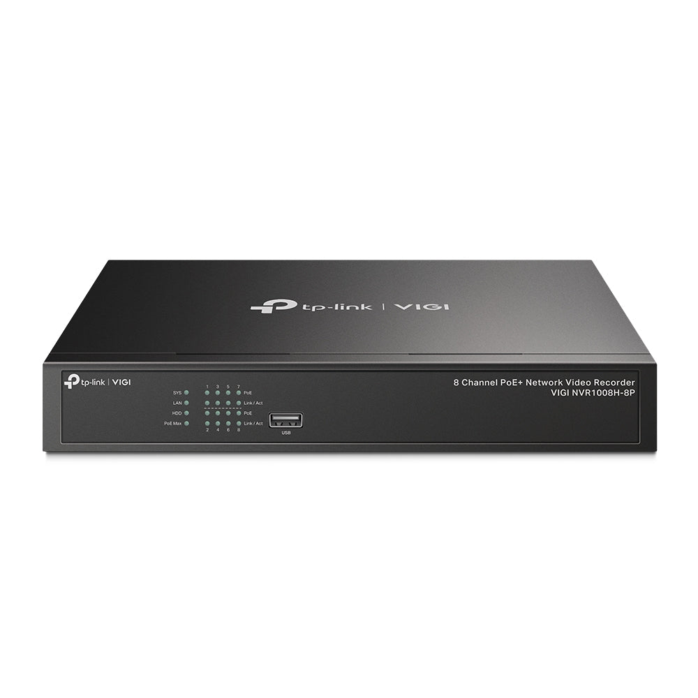 TP-Link VIGI NVR1008H-8P – Enregistreur vidéo réseau 8 voies PoE+ (budget 53 W)