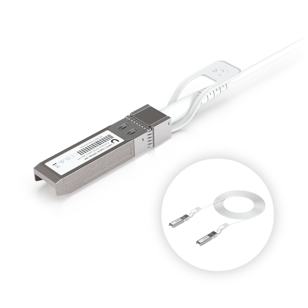 Ubiquiti UniFi UACC-Uplink-SFP28-3M – Câble d'interconnexion Uplink SFP28 auto-adaptatif (3 m)