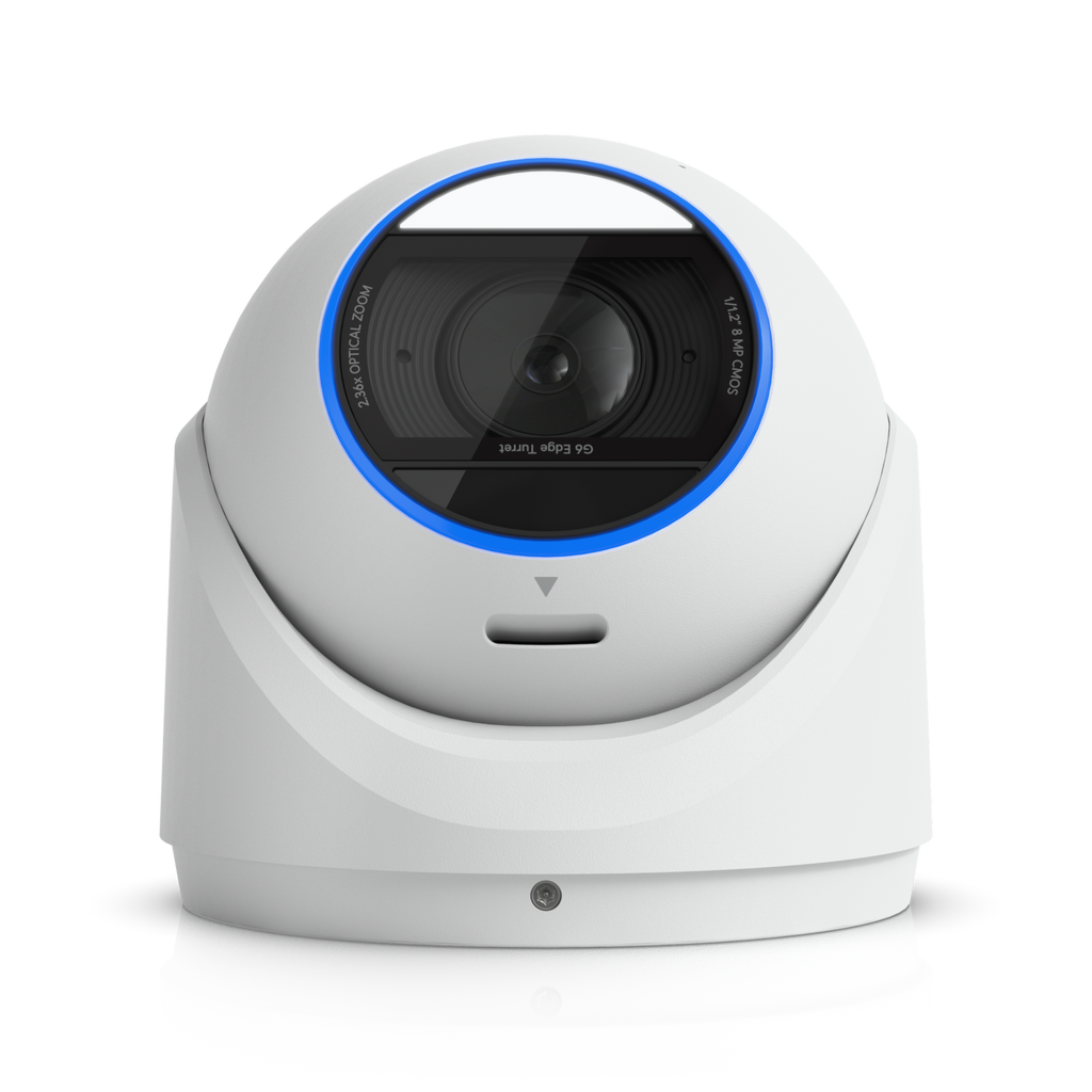 Ubiquiti UniFi Protect UVC-G6-Edge-Turret – Caméra tourelle 4K autonome, zoom optique 2,36x, PoE+ (blanc)