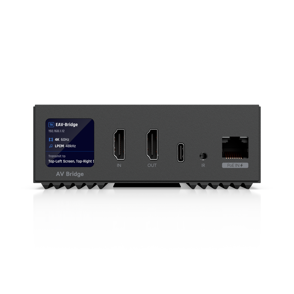 Ubiquiti UniFi Connect EAV-Bridge – Transceiver AV-over-IP HDMI 4K60 et audio XLR, PoE+