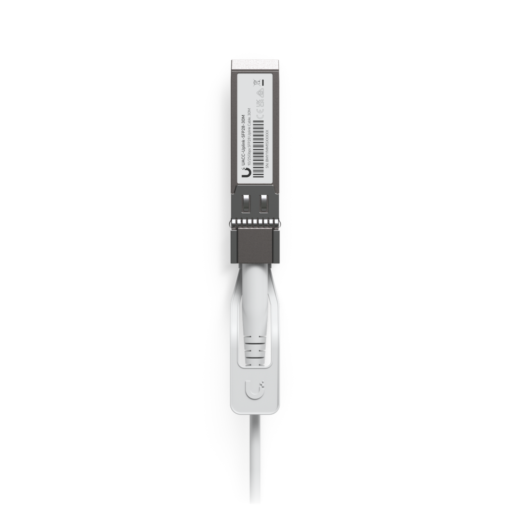 Ubiquiti UniFi UACC-Uplink-SFP28-30M – Câble d'interconnexion Uplink SFP28 auto-adaptatif (30 m)