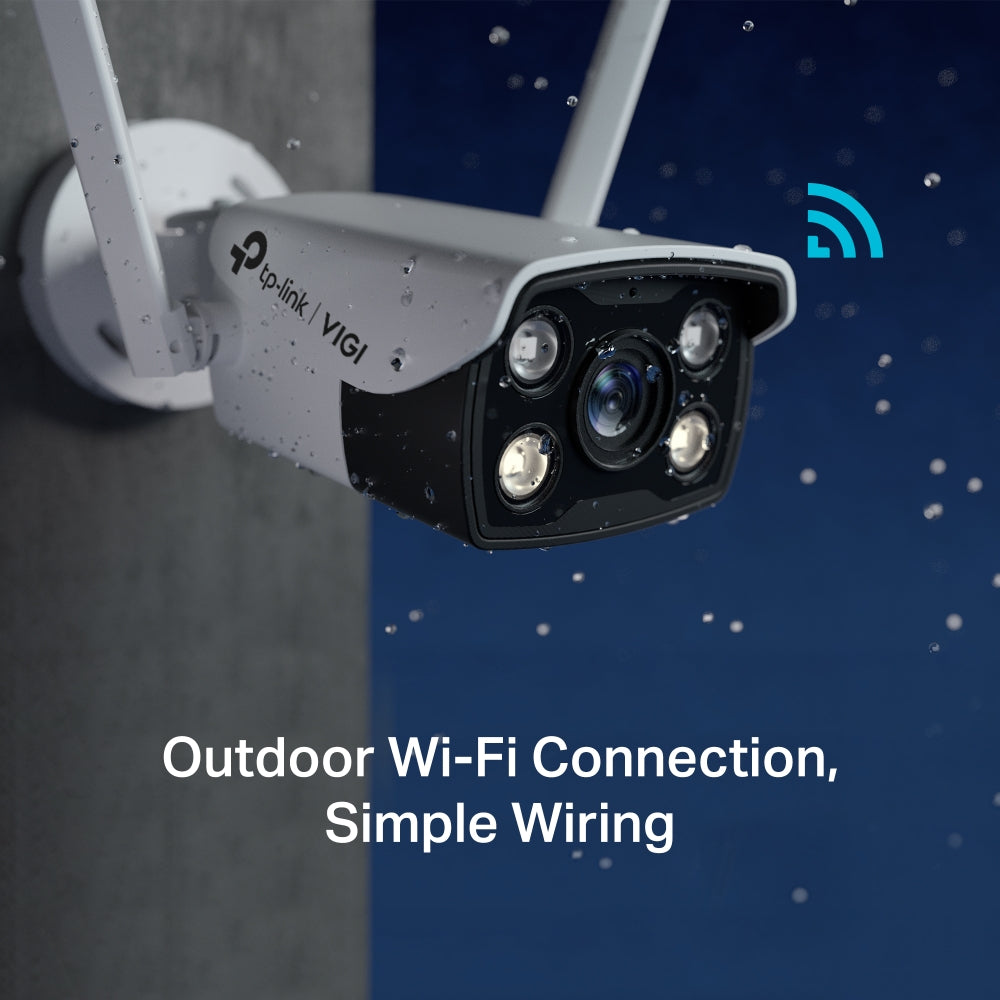 TP-Link VIGI C340-W-4MM – Cam ext bullet wifi 4mp (4mm) ip67 ir ia micro hp full color carte sd