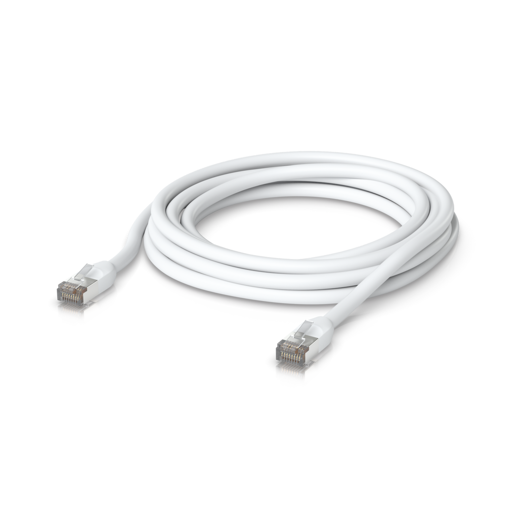 Ubiquiti UniFi UACC-Cable-Patch-Outdoor-5M-W – Cordon de brassage extérieur (blanc, 5 m)