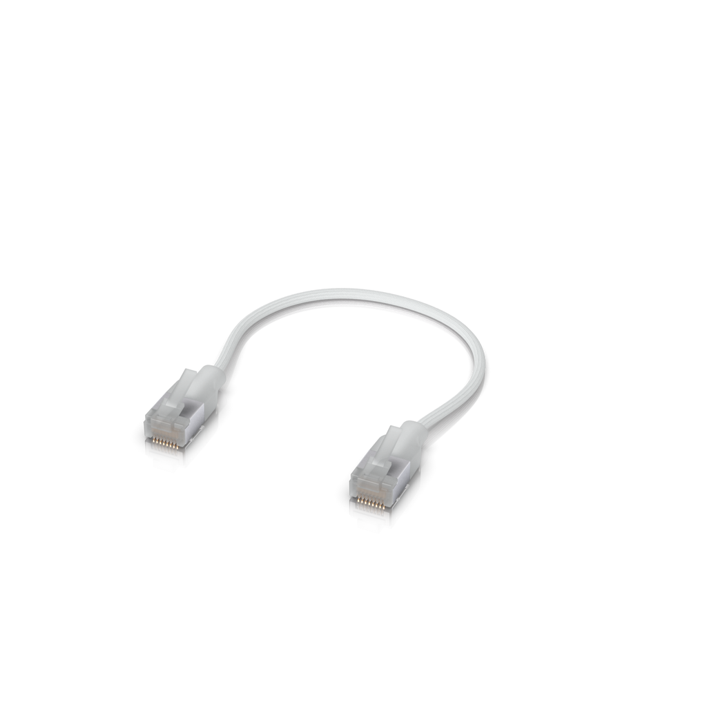 Ubiquiti UniFi UACC-Cable-Patch-EL-C6A-0.15M-W-10 – Cordon de brassage premium tressé Cat6A (0,15 m, lot de 10)