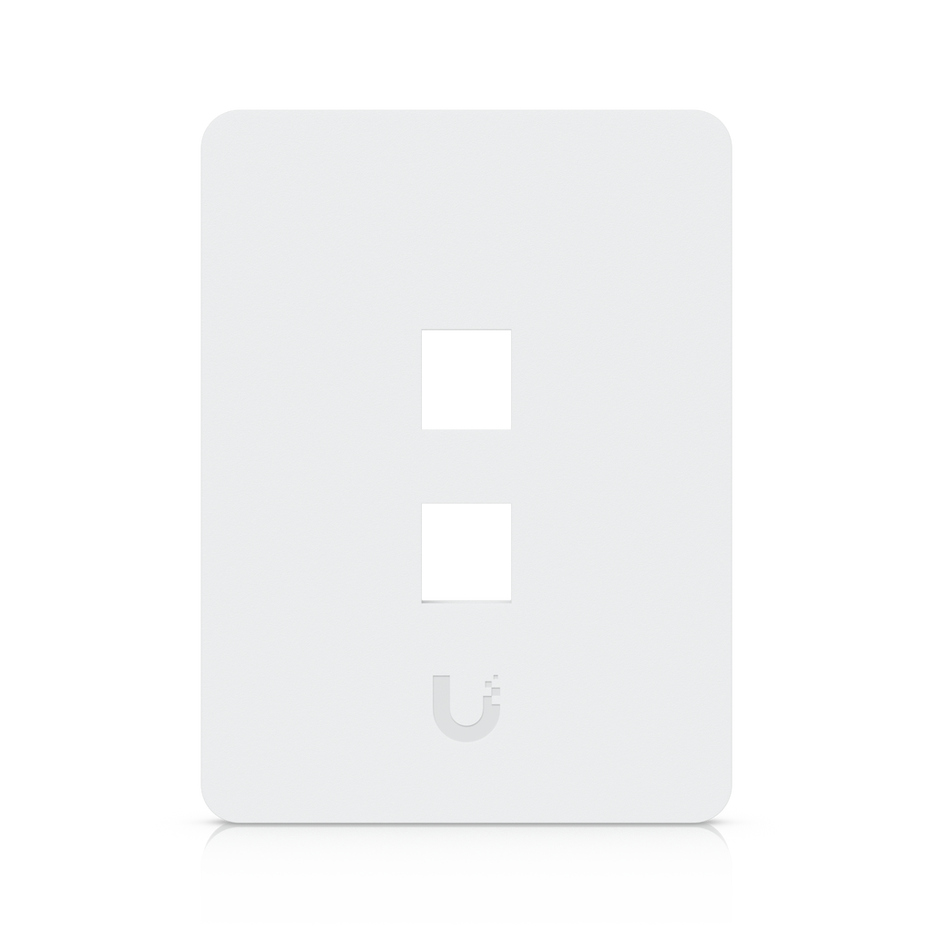 Ubiquiti UniFi UACC-WP-Keystone-V-2P – Plaque murale keystone peignable (lot de 4, verticale, 2 ports)
