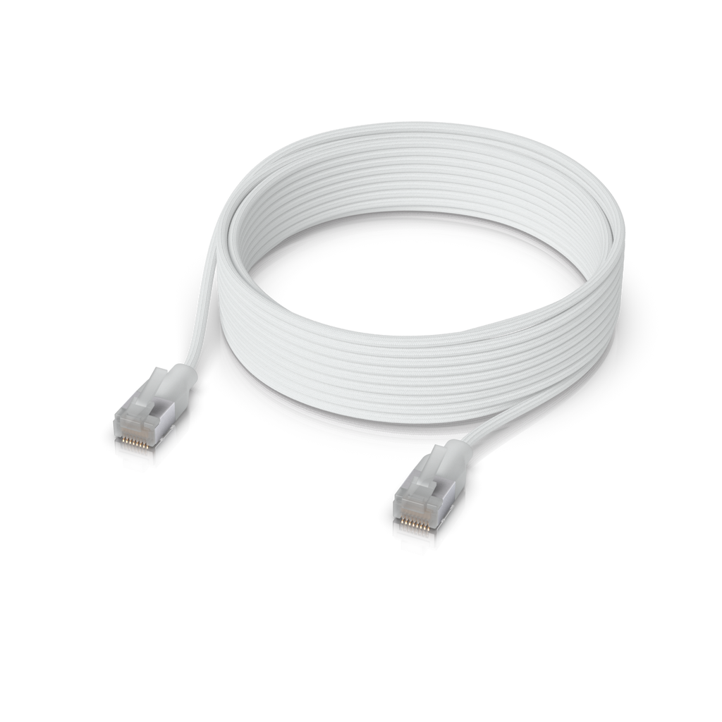 Ubiquiti UniFi UACC-Cable-Patch-EL-C6A-5M-W – Cordon de brassage premium tressé Cat6A (5 m)