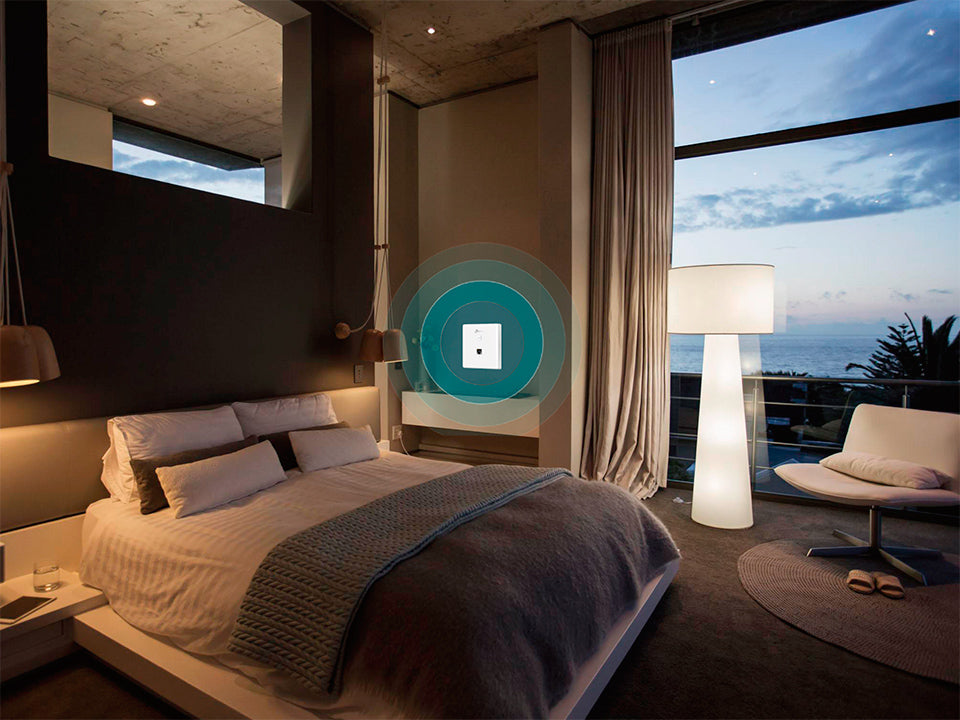TP-Link Omada EAP115-Wall – Point d'accès Wi-Fi 4 N300 mono-bande 2,4 GHz mural (plaque murale)
