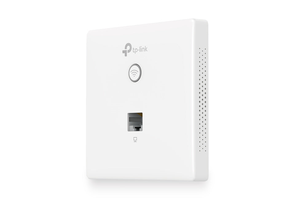TP-Link Omada EAP115-Wall – Point d'accès Wi-Fi 4 N300 mono-bande 2,4 GHz mural (plaque murale)