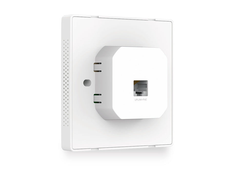 TP-Link Omada EAP115-Wall – Point d'accès Wi-Fi 4 N300 mono-bande 2,4 GHz mural (plaque murale)