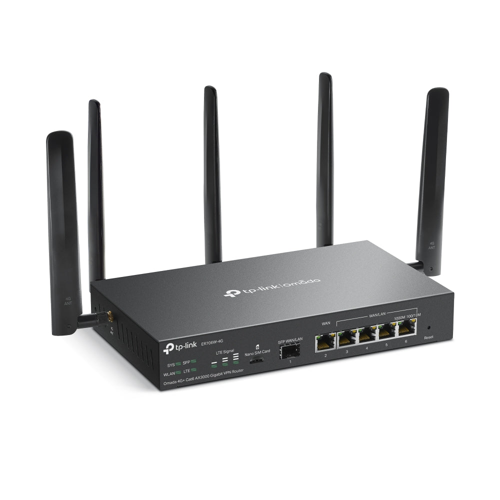 TP-Link Omada ER706W-4G – Routeur 4G+ Cat6 Wi-Fi 6 AX3000