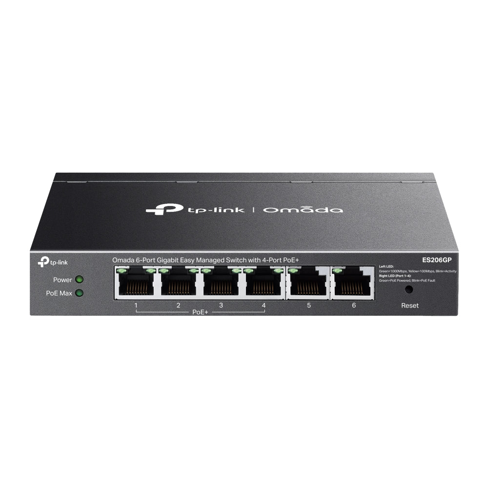TP-Link Omada ES206GP – Switch Easy Managed 6 ports Gigabit dont 4 PoE+