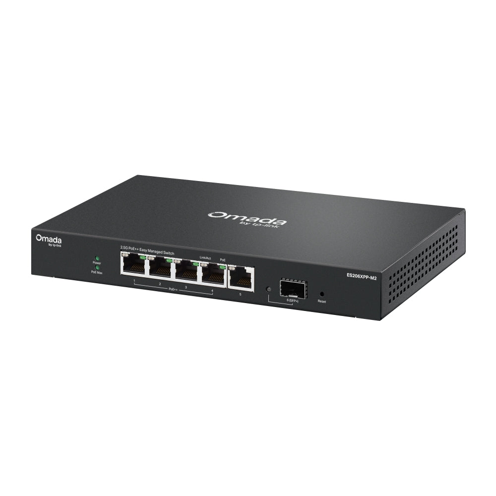 TP-Link Omada ES206XPP-M2 – Switch Easy Managed 5 ports 2,5G dont 4 PoE++ et 1 SFP+ 10G