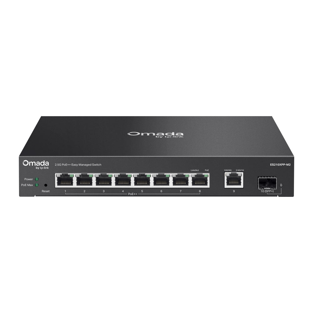 TP-Link Omada ES210XPP-M2 – Switch Easy Managed 8 ports 2,5G PoE++, 1 port 10G et 1 SFP+ 10G
