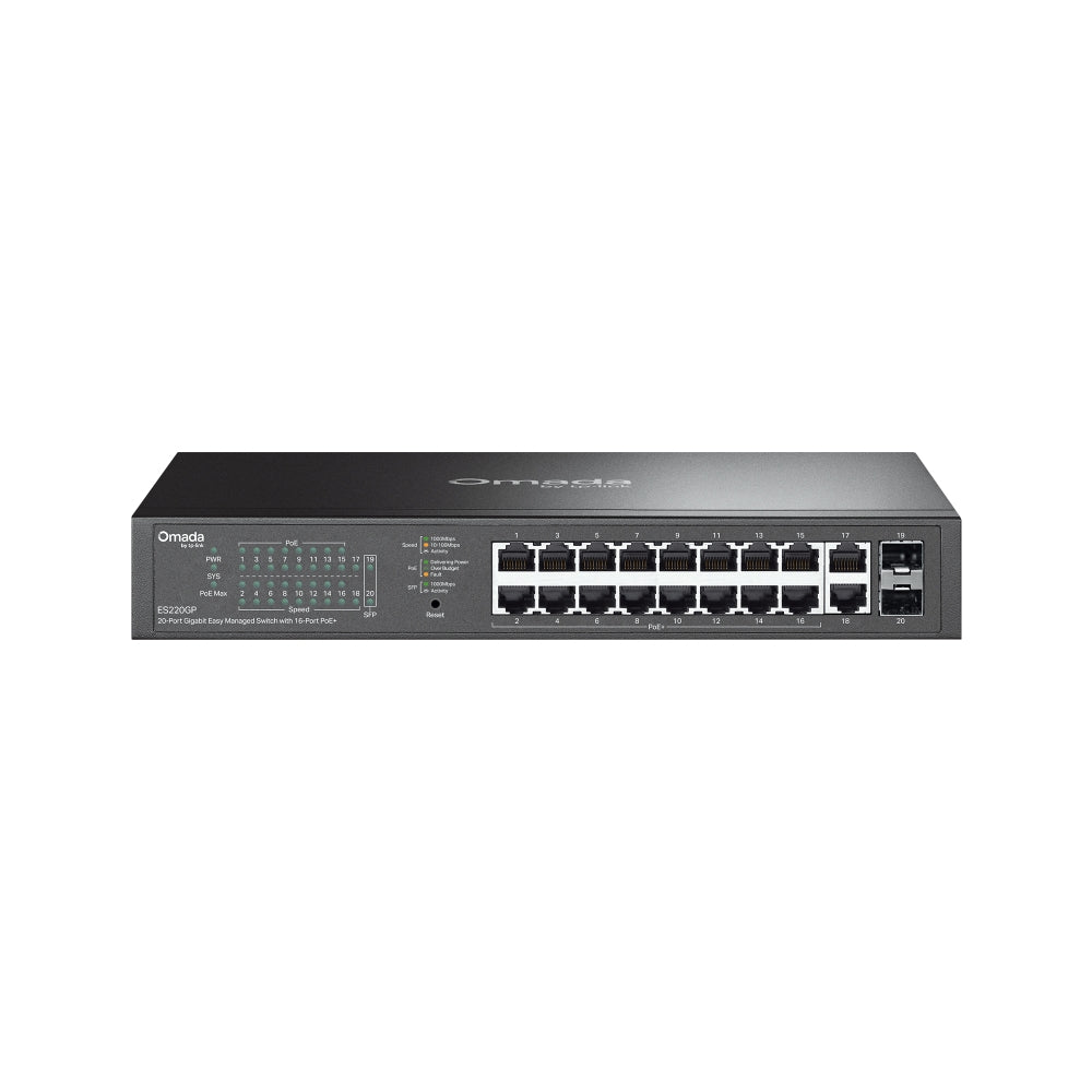 TP-Link Omada ES220GP – Switch Easy Managed 20 ports Gigabit dont 16 PoE+