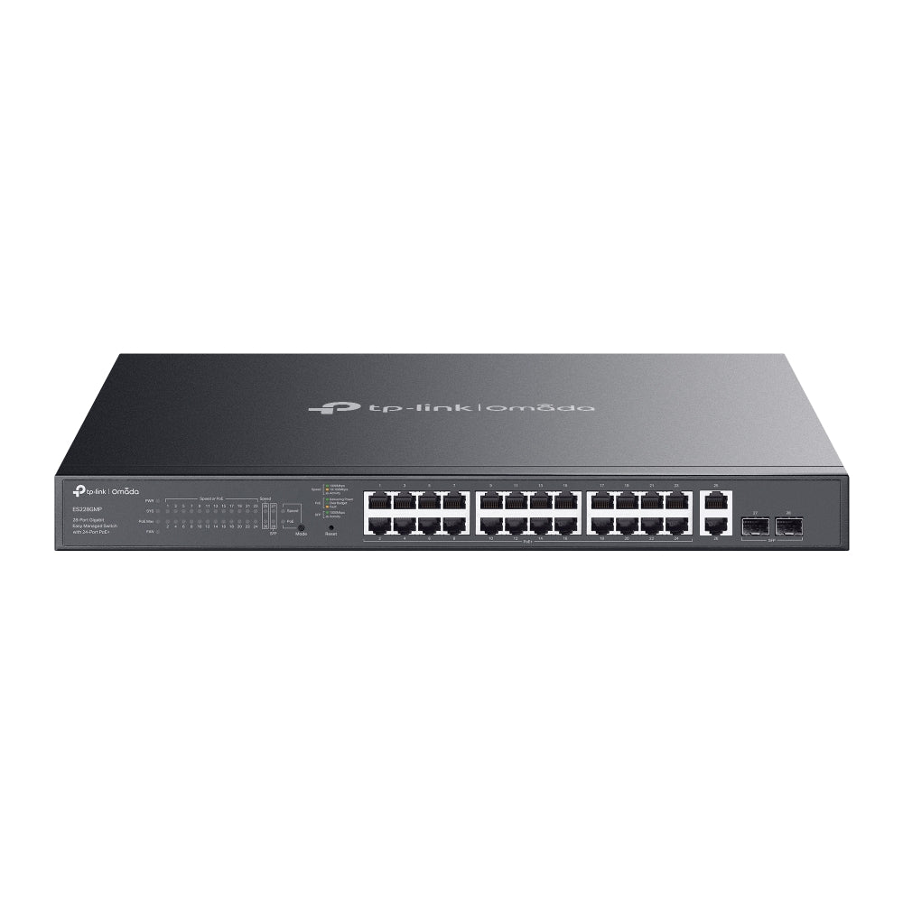 TP-Link Omada ES228GMP – Switch Easy Managed 28 ports Gigabit dont 24 PoE+ (budget 384 W)