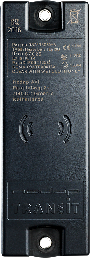 Nedap TRANSIT Heavy Duty Tag ISO – Tag extérieur semi-actif renforcé