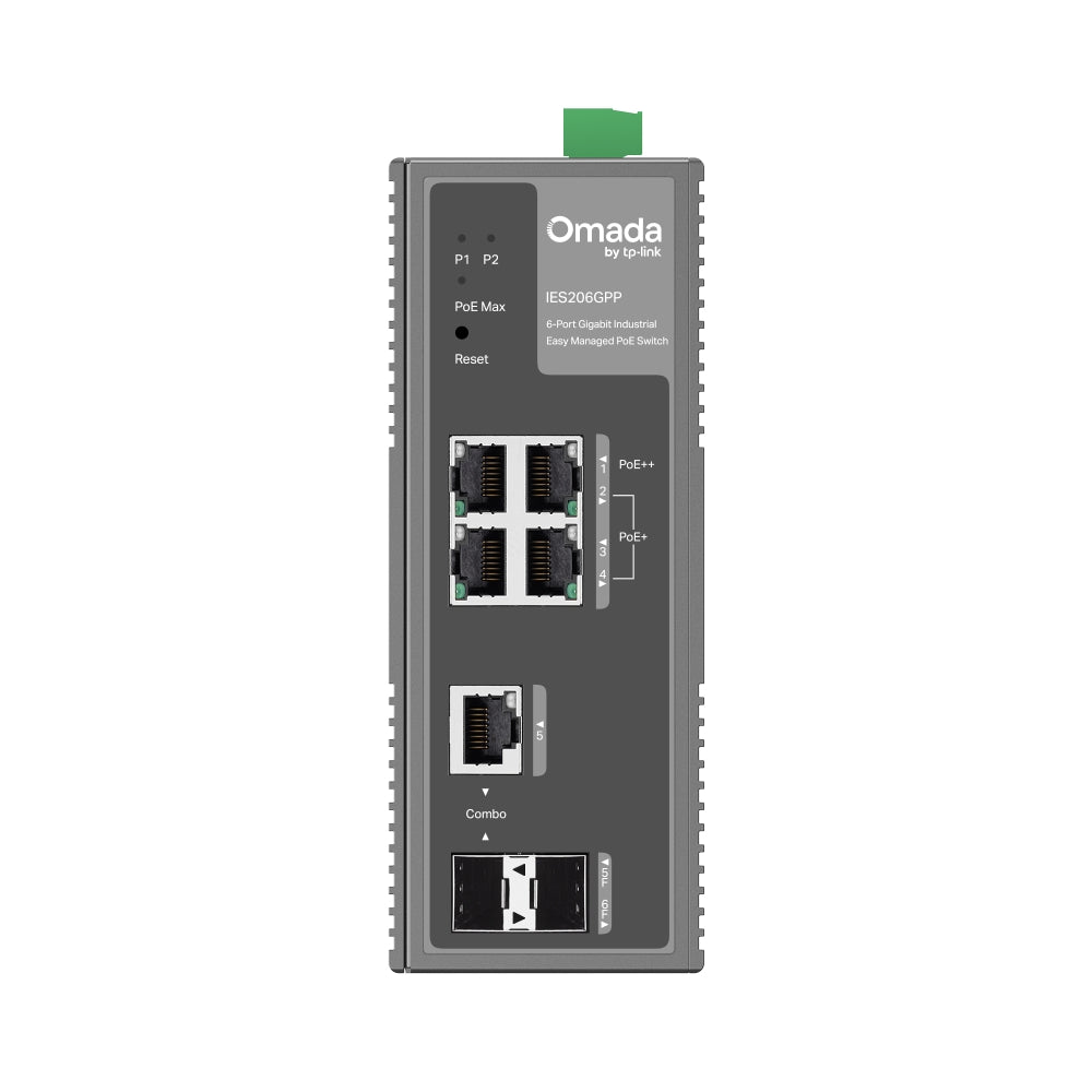TP-Link Omada IES206GPP – Switch industriel Easy Managed 6 ports Gigabit dont 4 PoE+/PoE++