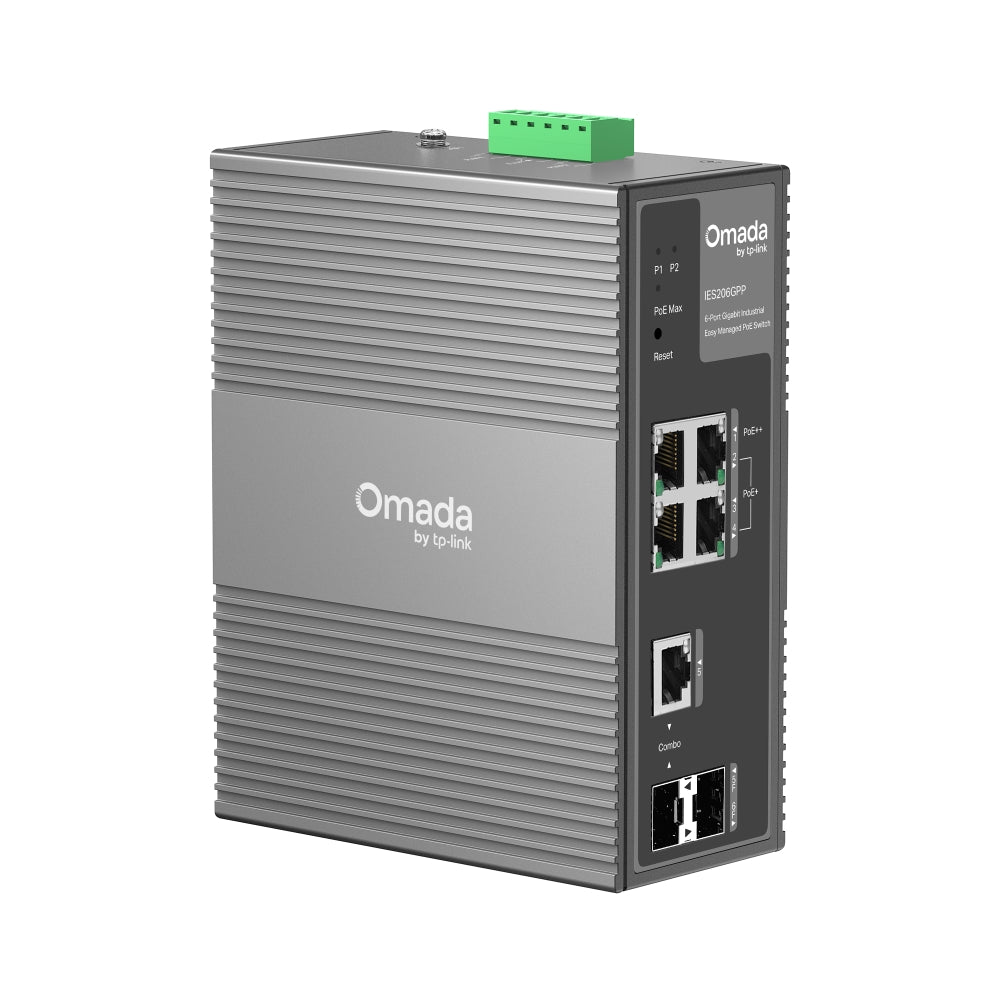TP-Link Omada IES206GPP – Switch industriel Easy Managed 6 ports Gigabit dont 4 PoE+/PoE++