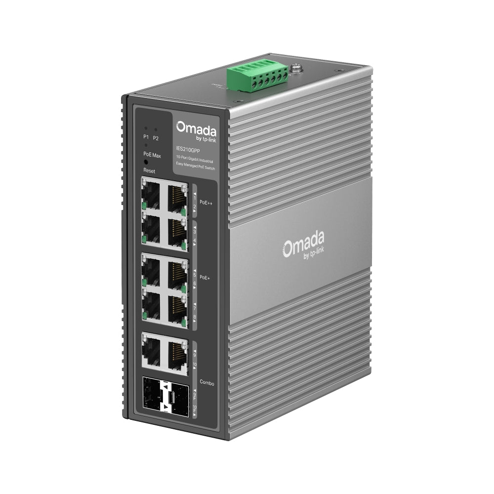 TP-Link Omada IES210GPP – Switch industriel Easy Managed 10 ports Gigabit dont 8 PoE+/PoE++