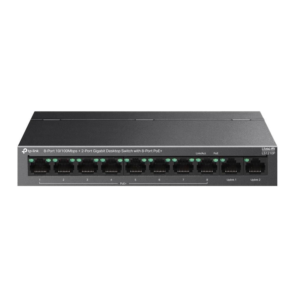 TP-Link Omada LS1210P – Switch non administrable 10 ports dont 8 ports 10/100 PoE+ et 2 ports Gigabit