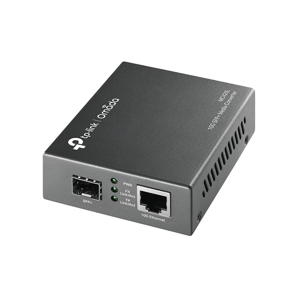TP-Link Omada MC420L – Convertisseur de média 10G multi-gigabit avec emplacement SFP+