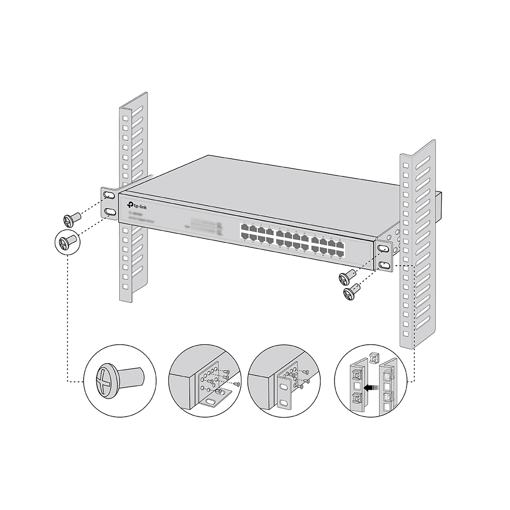 TP-Link Omada RackMount Kit-19 – Kit d'équerres de montage en baie pour switch 19 pouces