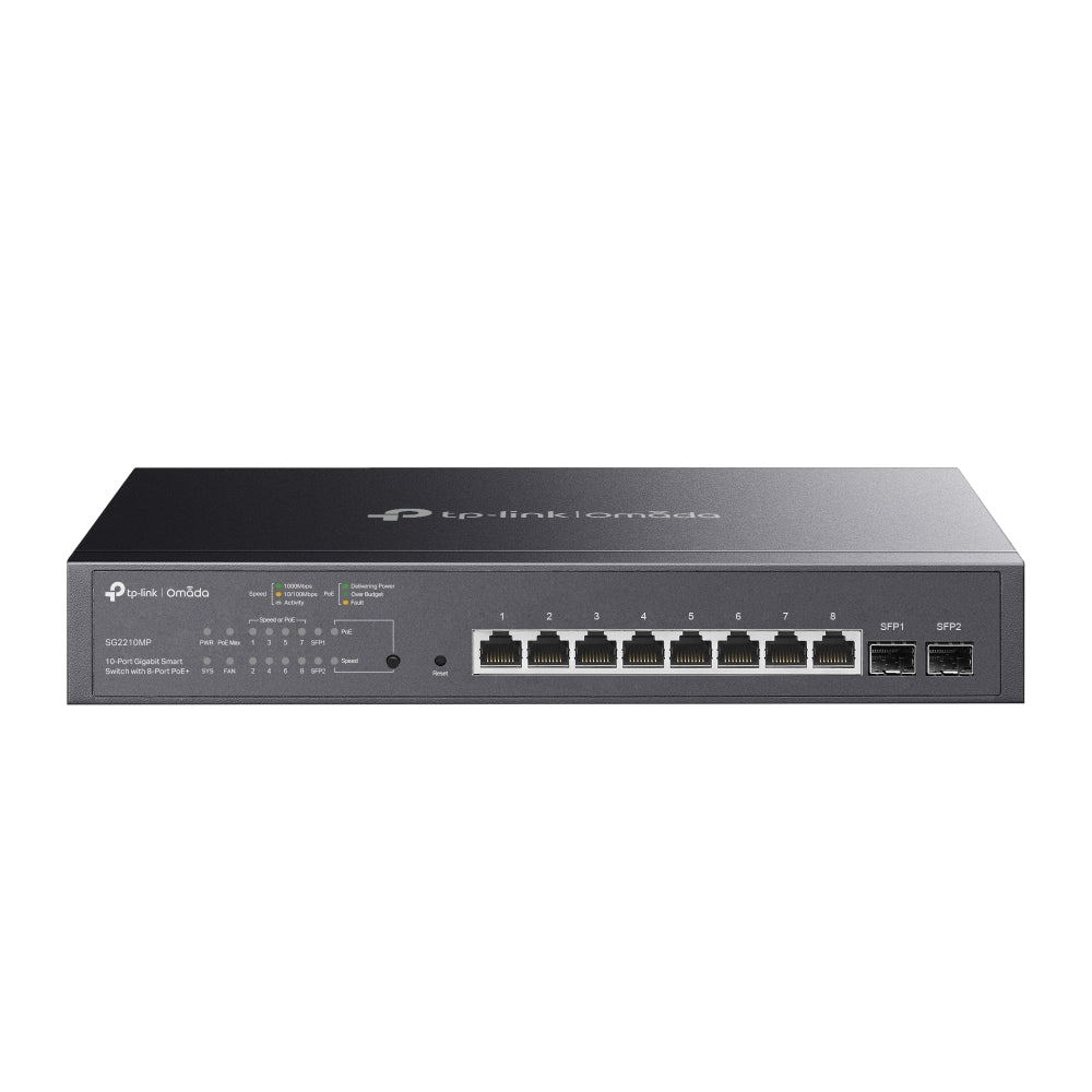 TP-Link Omada SG2210MP – Switch Smart administrable 8 ports Gigabit PoE+ et 2 SFP