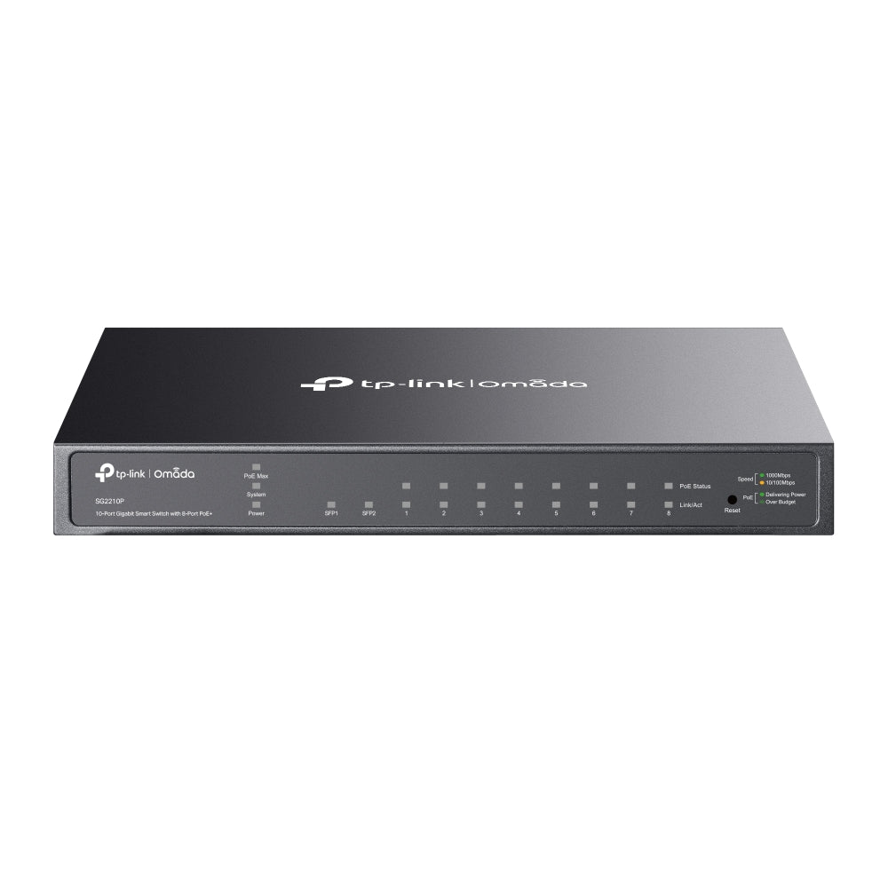 TP-Link Omada SG2210P – Switch Smart administrable 8 ports Gigabit PoE+ et 2 SFP