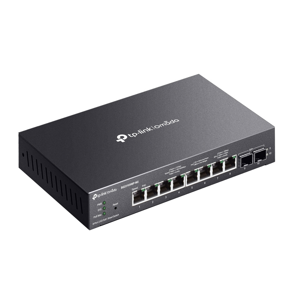 TP-Link Omada SG2210XMP-M2 – Switch Smart administrable 8 ports 2,5G PoE+ et 2 SFP+ 10G