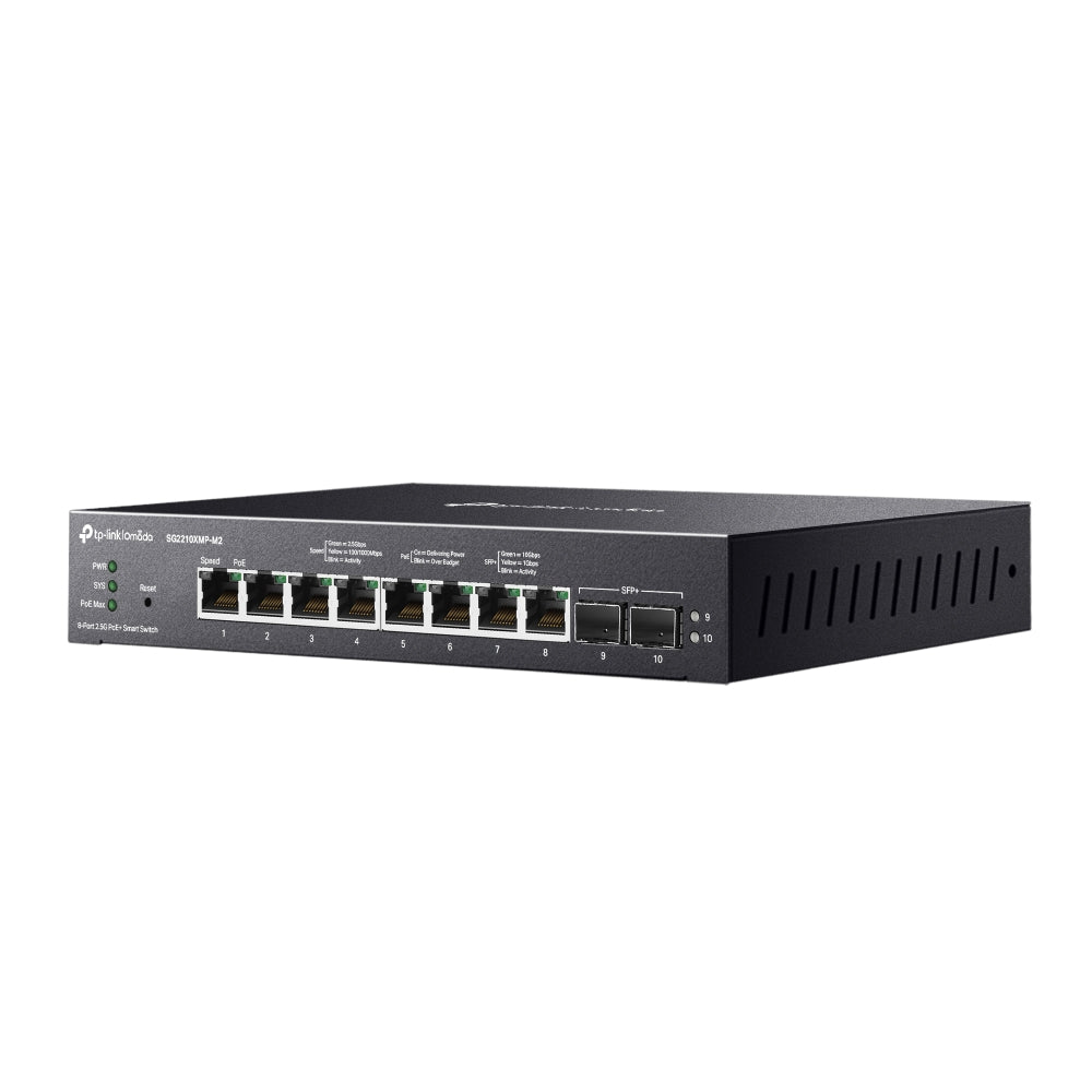 TP-Link Omada SG2210XMP-M2 – Switch Smart administrable 8 ports 2,5G PoE+ et 2 SFP+ 10G
