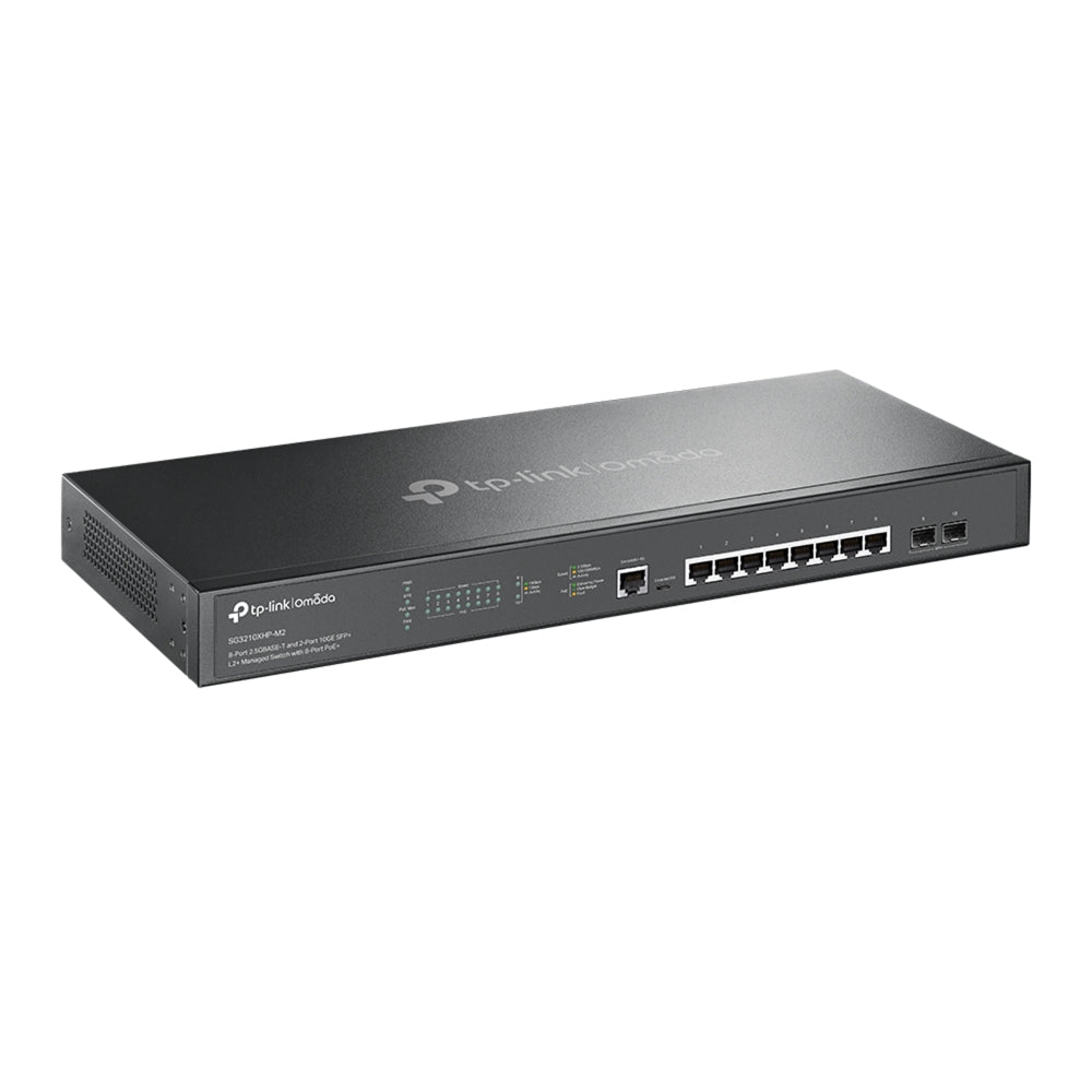 TP-Link Omada SG3210XHP-M2 – Switch administrable L2+ 8 ports 2,5G PoE+ et 2 SFP+ 10G