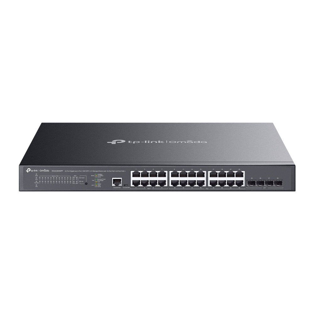 TP-Link Omada SG3428XMPP – Switch administrable L2+ 24 ports Gigabit (dont 8 PoE++ et 16 PoE+) et 4 SFP+ 10G