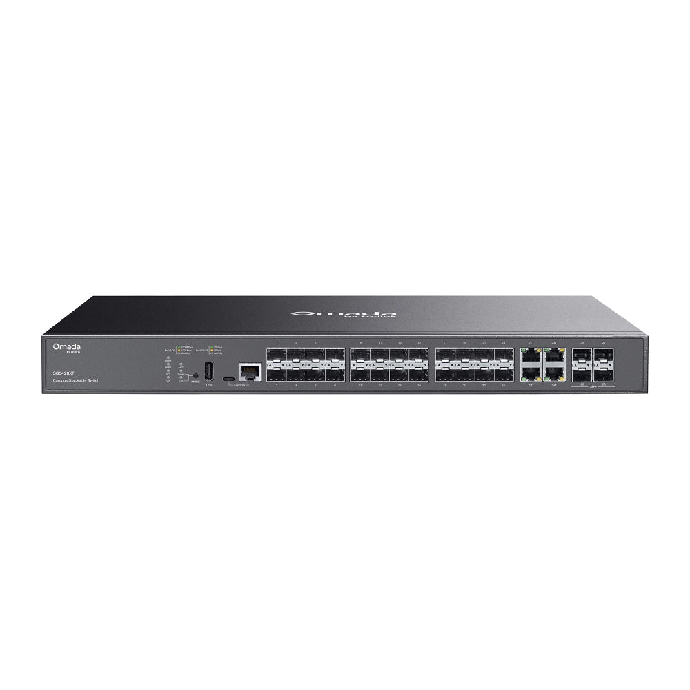 TP-Link Omada SG5428XF – Switch administrable L3 Lite 20 emplacements SFP Gigabit et 4 combo SFP, empilable