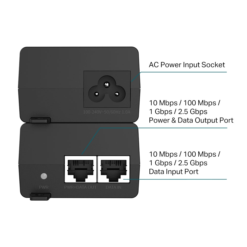 TP-Link Omada POE260S – Injecteur PoE+ 2,5G 30 W