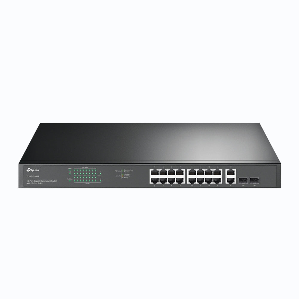 TP-Link Omada TL-SG1218MP – Switch non administrable rackable 18 ports Gigabit dont 16 PoE+ et 2 combo SFP