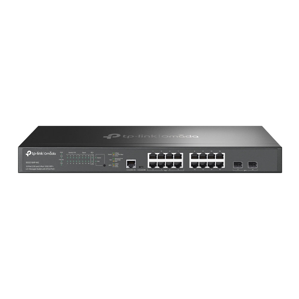 TP-Link Omada SG3218XP-M2 – Switch administrable L2+ 16 ports 2,5G dont 8 PoE+ et 2 SFP+ 10G