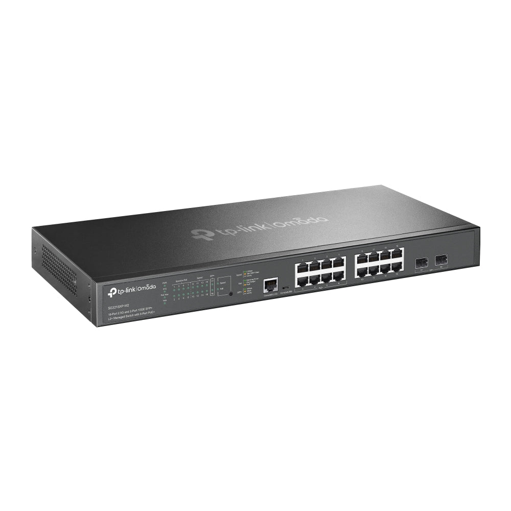TP-Link Omada SG3218XP-M2 – Switch administrable L2+ 16 ports 2,5G dont 8 PoE+ et 2 SFP+ 10G