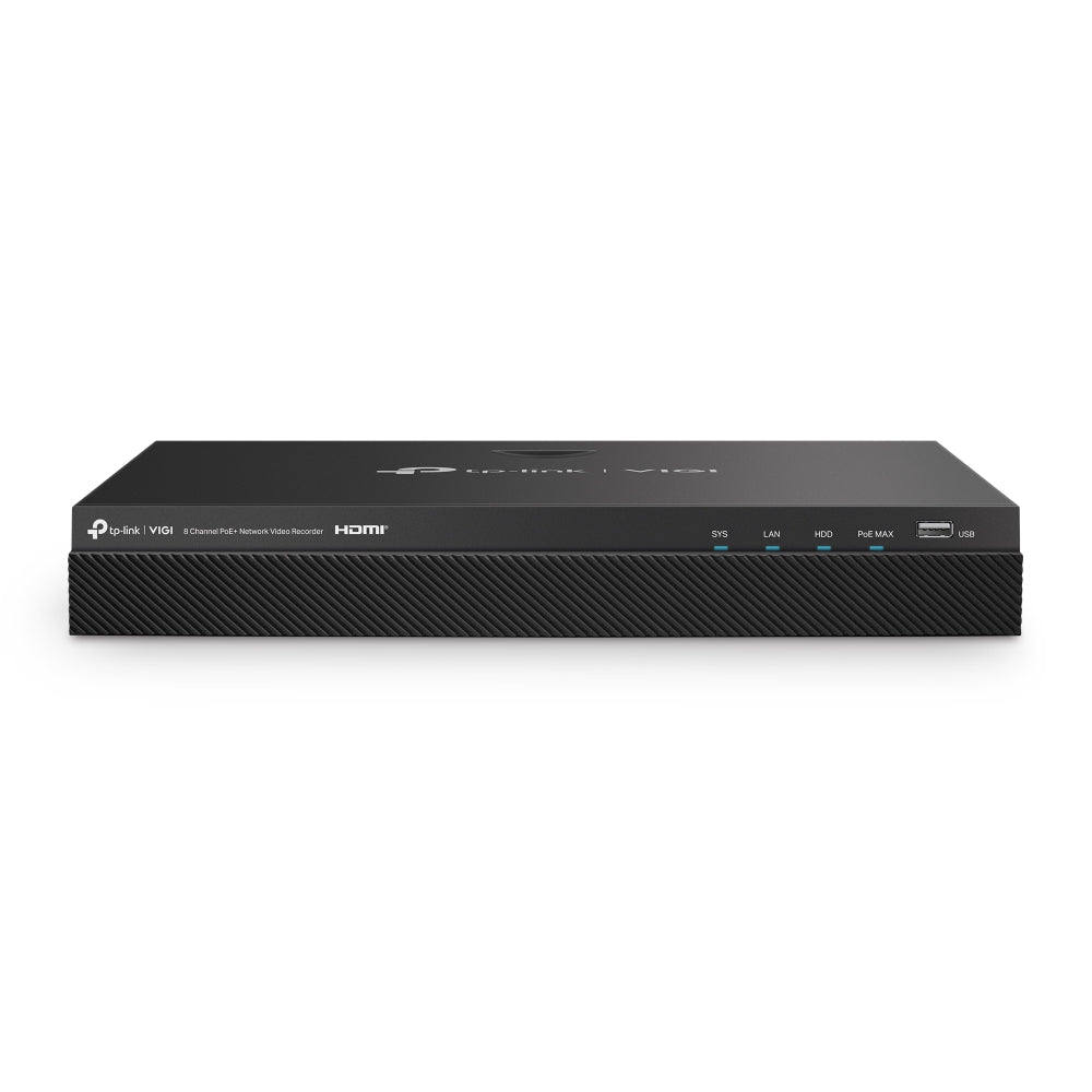 TP-Link VIGI NVR2008H-8MP – Enregistreur vidéo réseau 8 voies PoE+, 2 baies