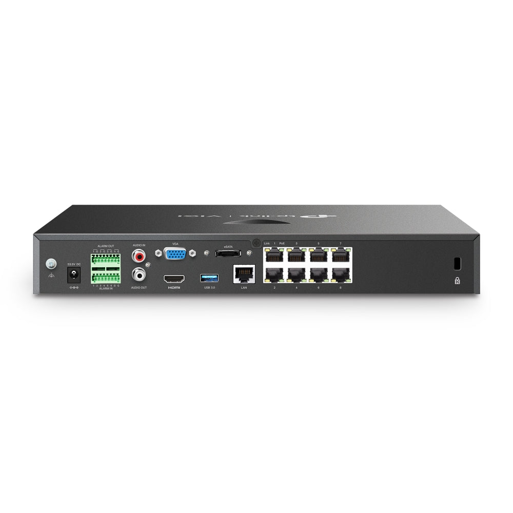 TP-Link VIGI NVR2008H-8MP – Enregistreur vidéo réseau 8 voies PoE+, 2 baies