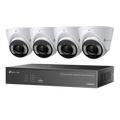TP-Link VIGI NK4P-T4425-2T – Kit 4 caméras tourelle 4 MP couleur + NVR PoE+ 4 voies avec disque 2 To