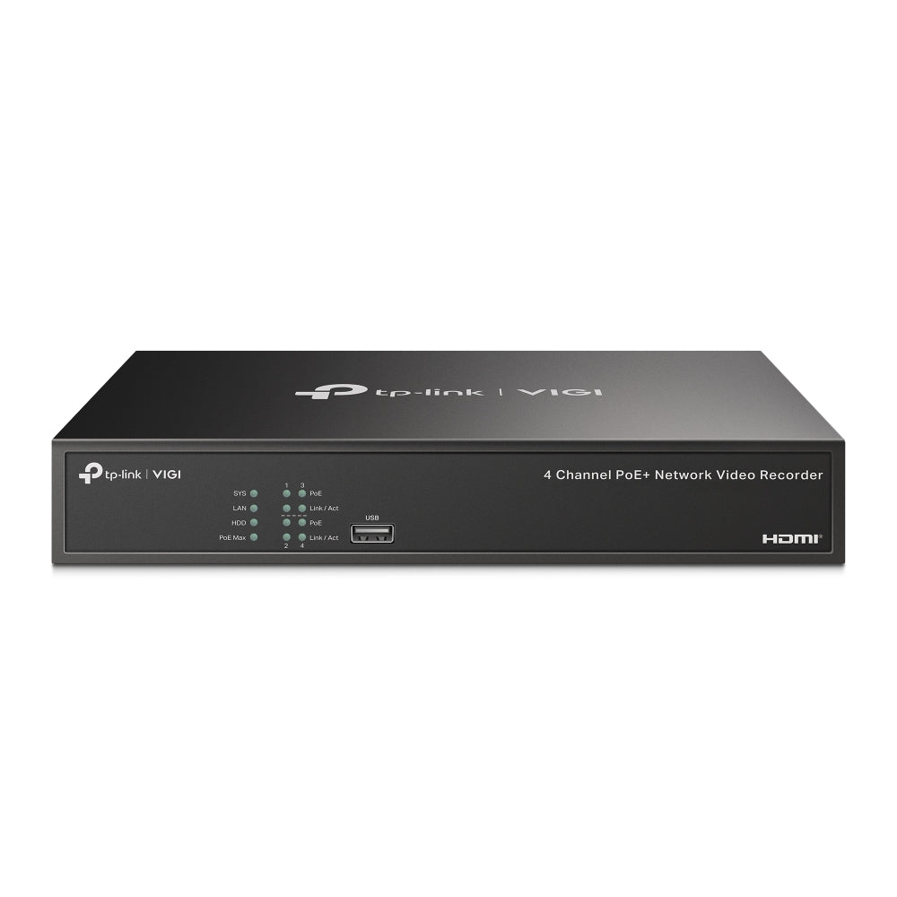 TP-Link VIGI NVR1004H-4P – Enregistreur vidéo réseau 4 voies PoE+