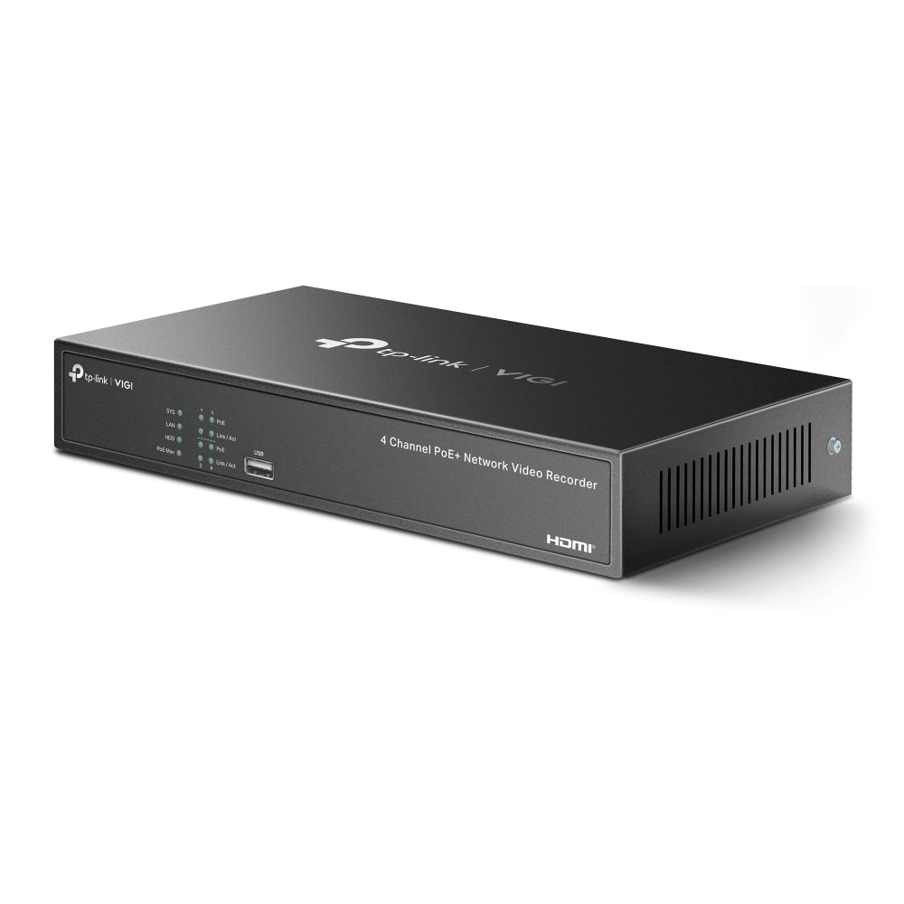 TP-Link VIGI NVR1004H-4P – Enregistreur vidéo réseau 4 voies PoE+